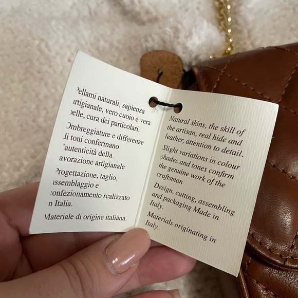 NWT I Medici Firenze Italian‎ Leather Quilted Purse in Rich Chocolate - Picture 13 of 14